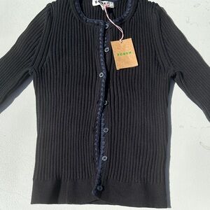 Boden Black Ribbed Sweater